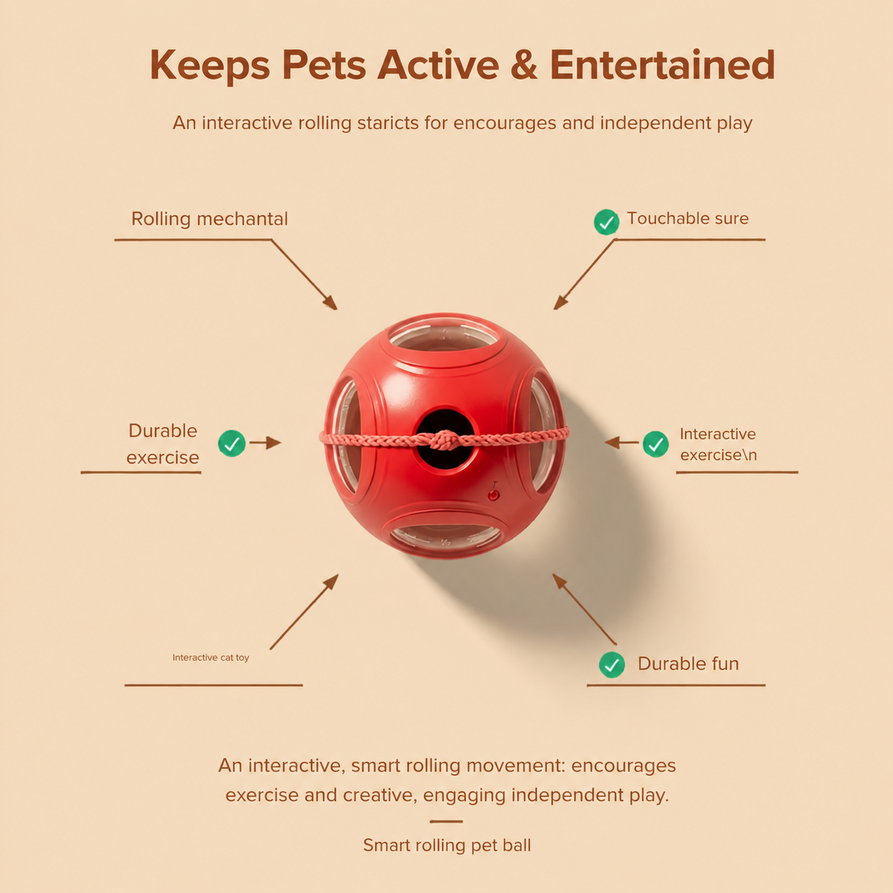 Smart Rolling Pet Ball