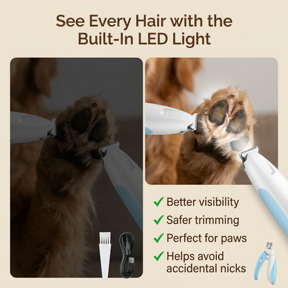 Pets Paw Trimmer w/LED Light