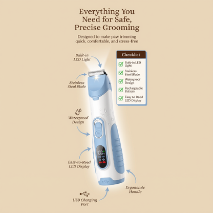 Pets Paw Trimmer w/LED Light